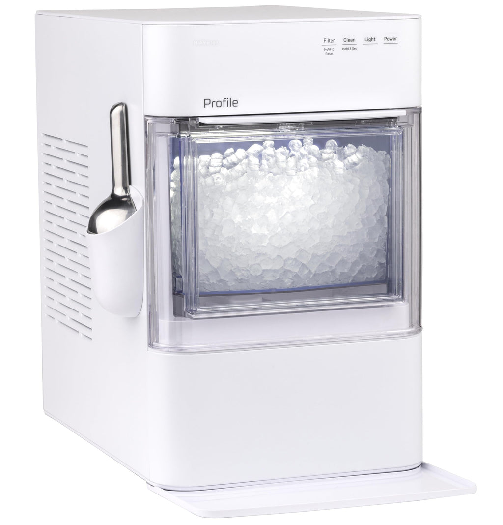 GE Profile Opal 2.0 Ultra Nugget Ice Maker with Scale Inhibiting Filter, Scoop Included, 38 lbs in 24 Hours, Pellet Ice Machine with WiFi & Smart Connected, Stainless Steel