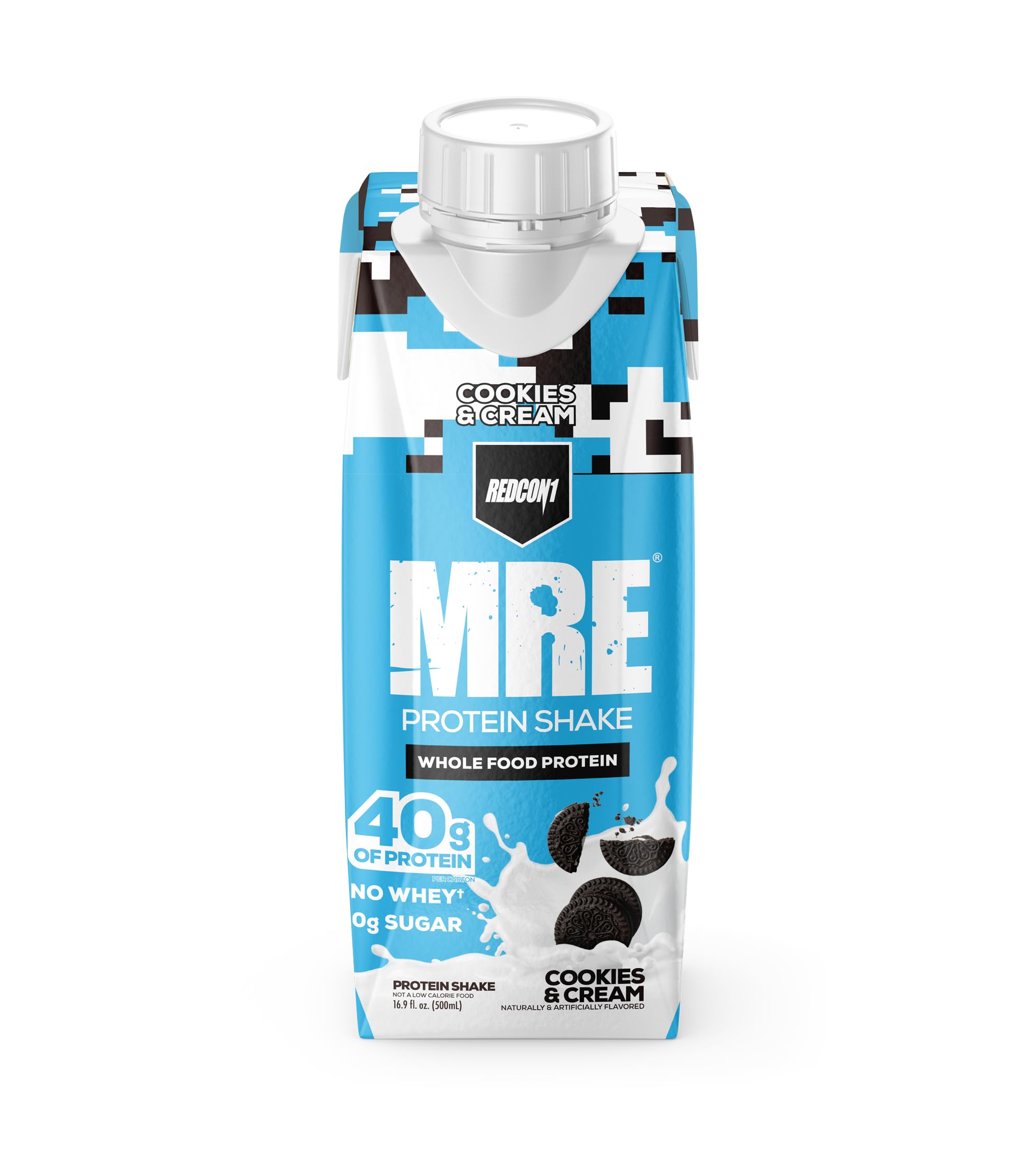 REDCON1 MRE RTD Protein Shake | Milk Chocolate | Lactose Free, 40g Protein - 12 Pack, 14 oz
