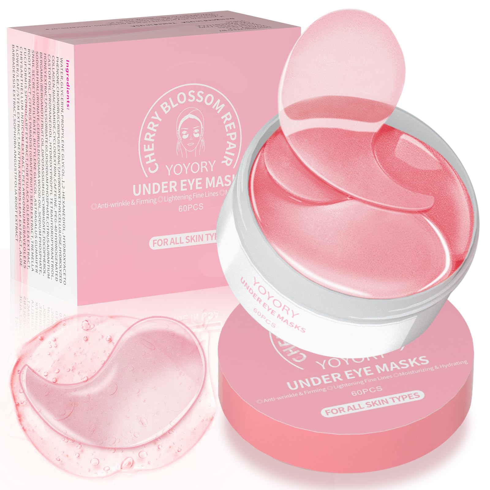 Under Eye Patches Masks - Reduce Puffy Eyes, Dark Circles,Undereye Bags, Wrinkles,Infused Peptide Collagen and Hyaluronic Acid,Vegan Cruelty-Free Self Care 30 Pairs