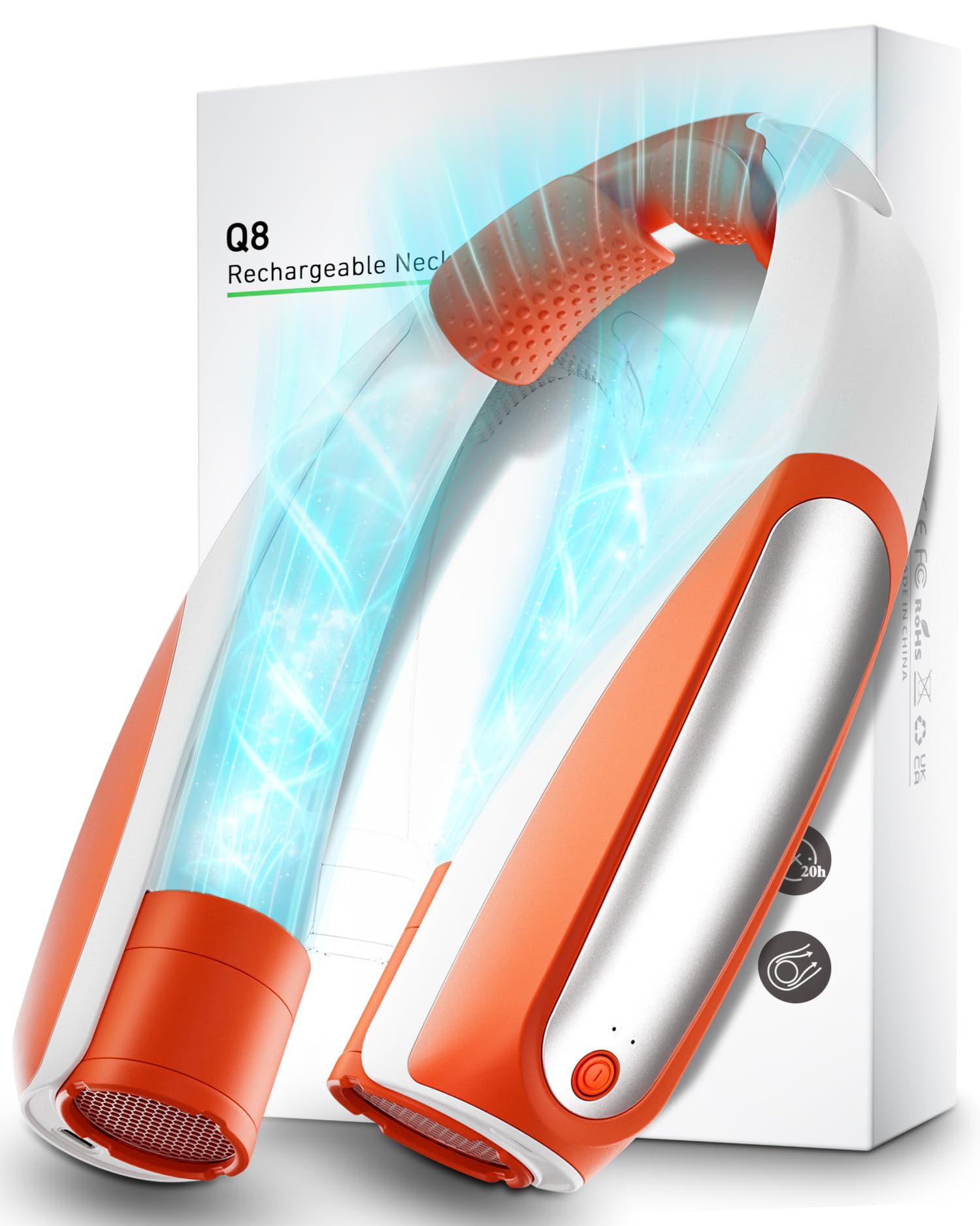 Portable Neck Fan, Hands-Free, 6 Speeds, 6000 mAh Battery, 360° Cooling Wearable Personal Fan, Rechargeable, Gifts for Women Men, Suitable for Indoor, Outdoor, Travel