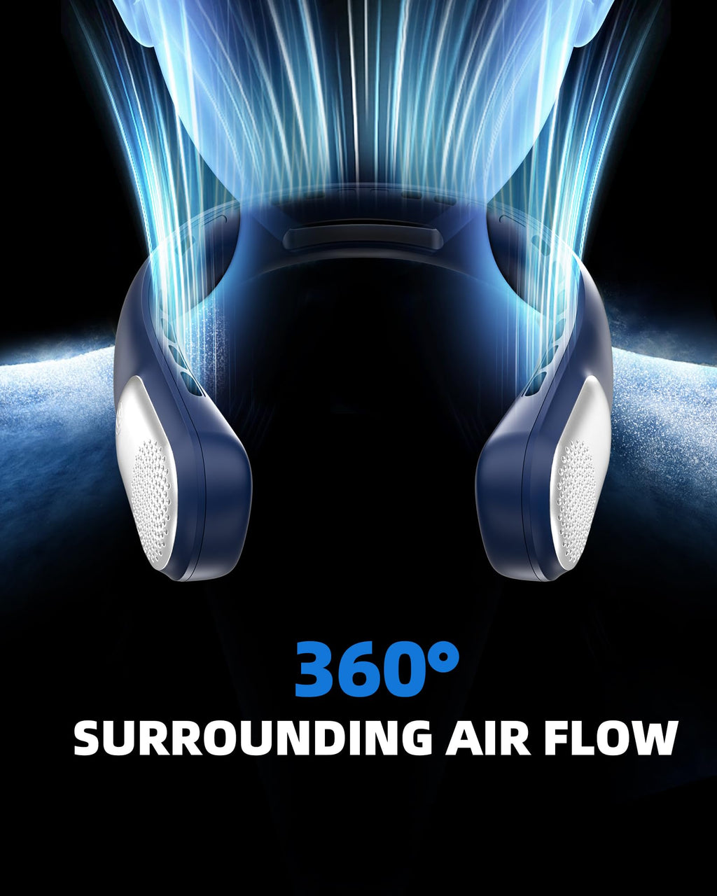 Neck Fan, Portable 4000 mAh Battery Operated Personal Fan with LED Display, 3 Wind Speed, Fast Cooling, Fast Cooling,USB Rechargeable Fan for Women Outdoor Purple
