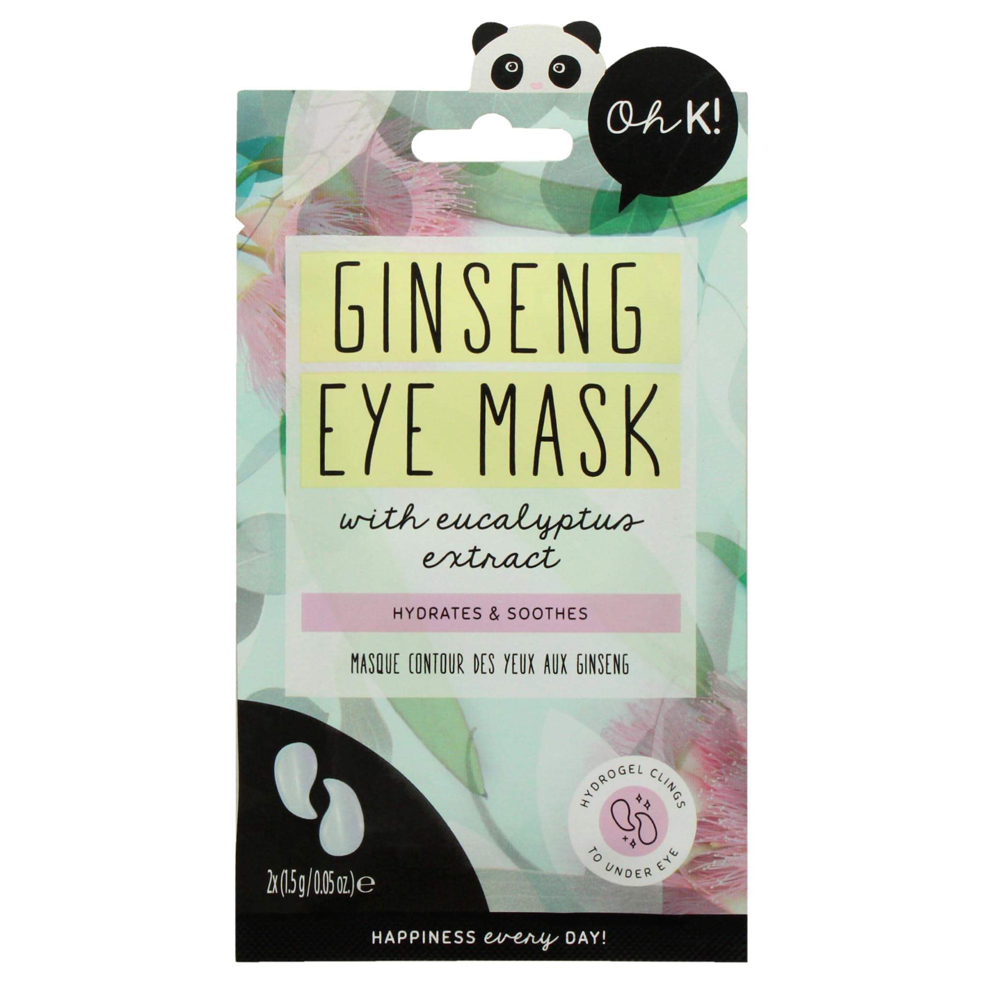 Oh K! Eye Mask - Rejuvenating - Hydrating Under Eye Patches - Depuffing Undereye Patches with Niacinamide - Hydrogel Mask for Dark Circles - 7 Pairs
