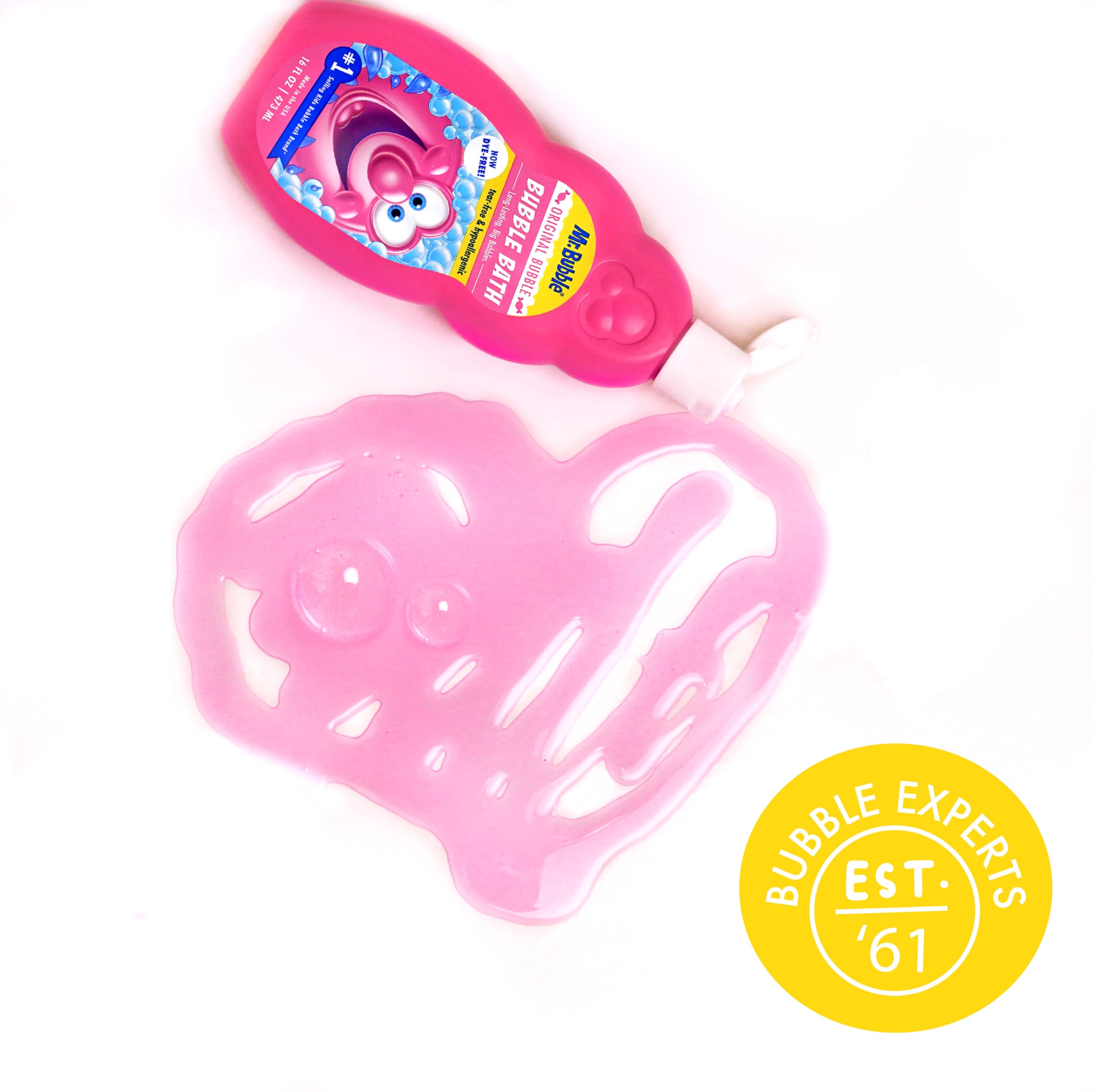 Mr. Bubble Extra Gentle Bubble Bath - Hypoallergenic, Tear Free Bubble Bath Solution Perfect for Sensitive Skin (Pack of 2 Bottles, 16 fl oz Each)