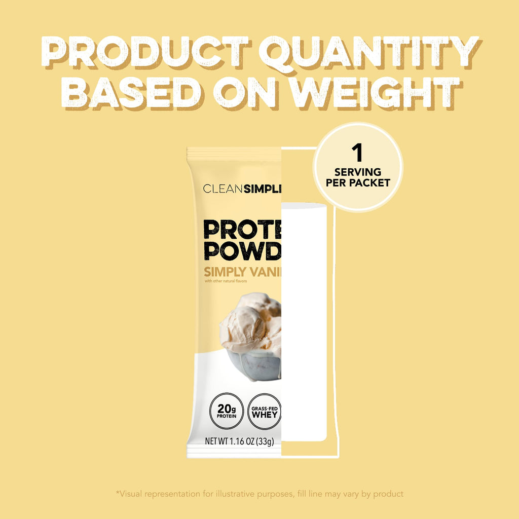 Clean Simple Eats Whey Isolate Protein Powder, Variety Pack, Naturally Sweetened, Zero Added Sugar, 20g 100% GrassFed Protein Powder with Digestive Enzymes, GlutenFree, Non GMO, 10 Single Serve Pack