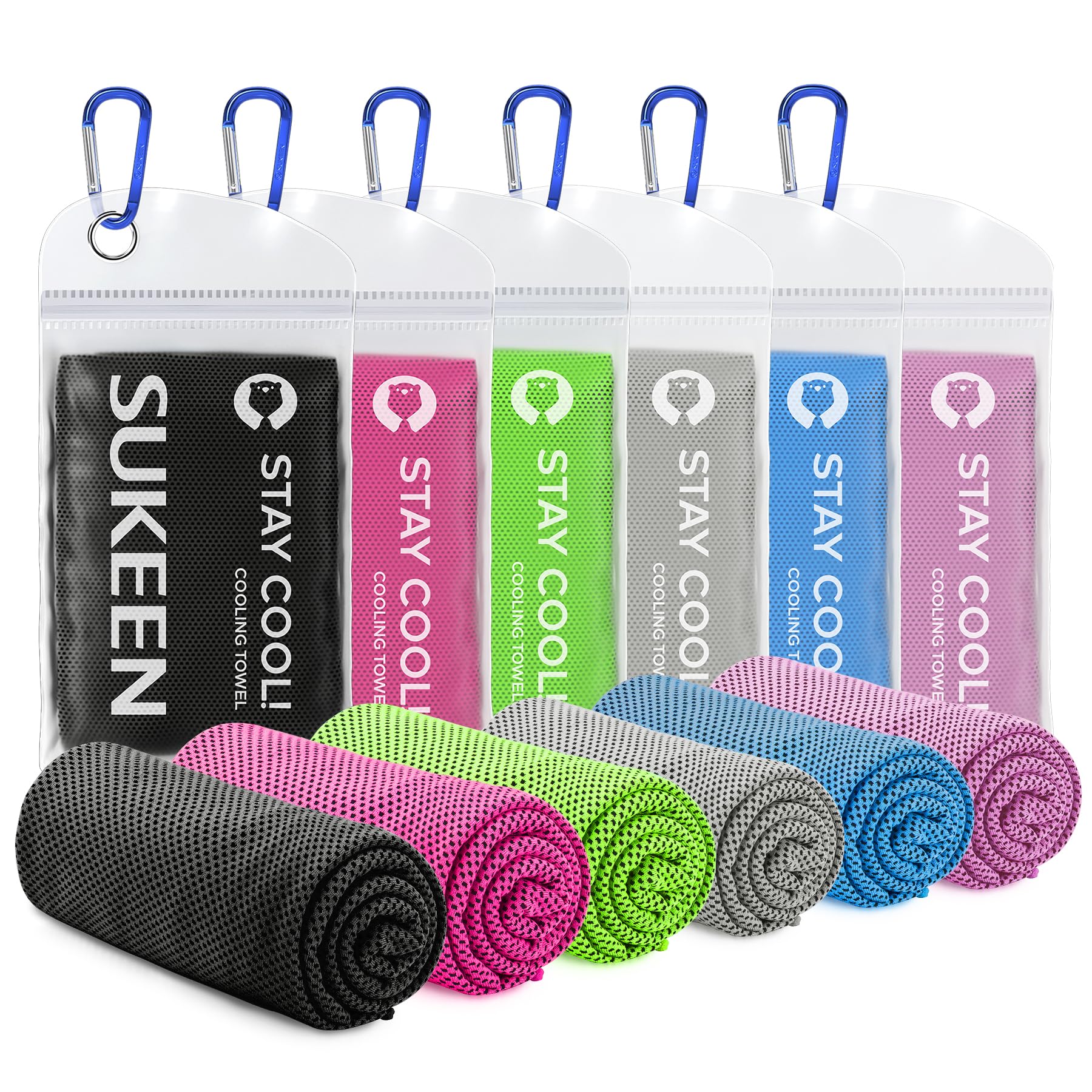 Sukeen Cooling Towel for Neck and Face (40"x12"), Microfiber Bulk Cooling Towels for Athletes Cooling Neck Wraps Instant Cooling Towels for Yoga,Gym,Golf,Running,Fitness and Workout
