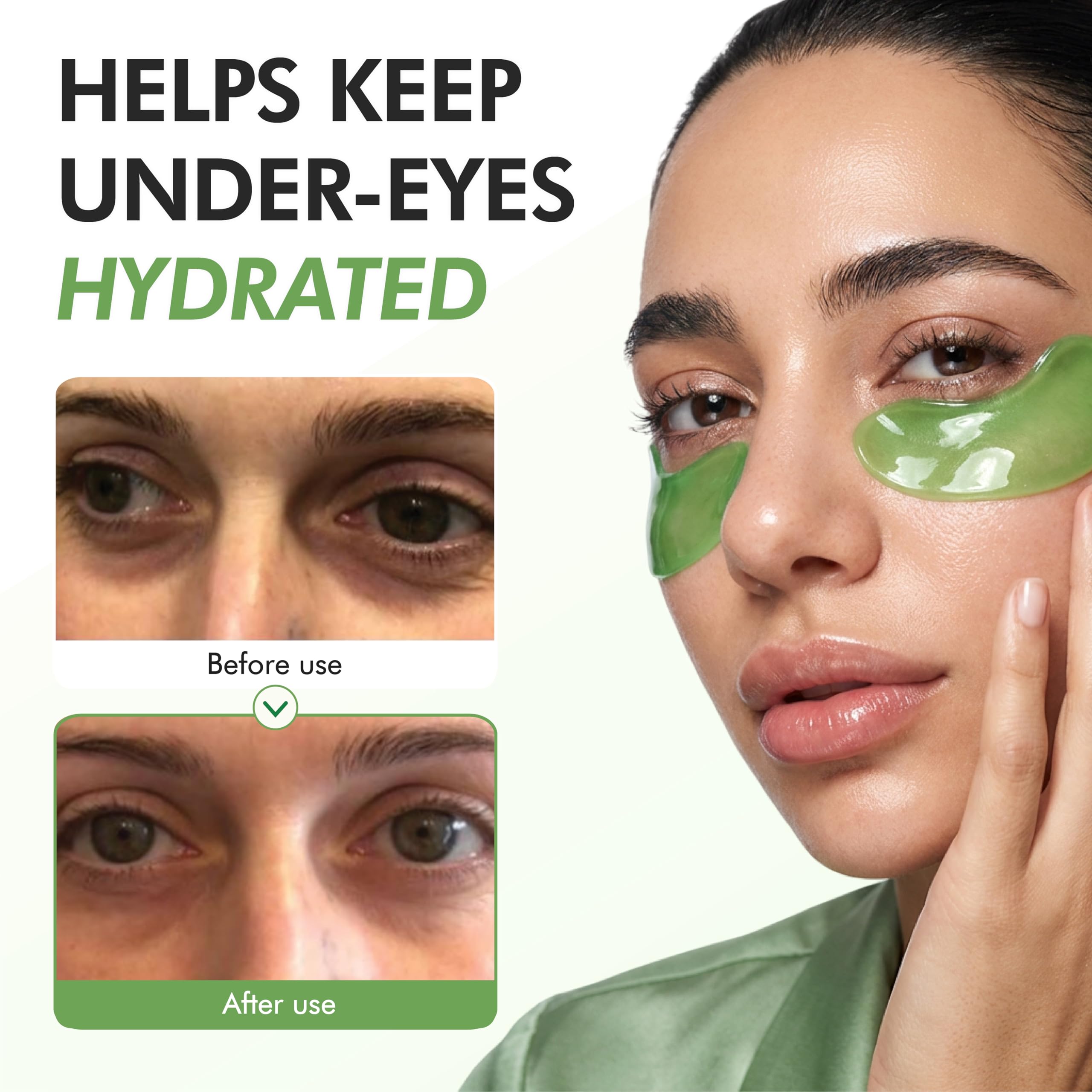 SpaScriptions Collagen Hydrogel Under Eye Patches - Anti-Wrinkle Eye Masks for Dark Circles & Puffiness, Firming & Hydrating Gel Eye Pads for Men & Women for Refreshing Daily Skin Care, 4 Pairs