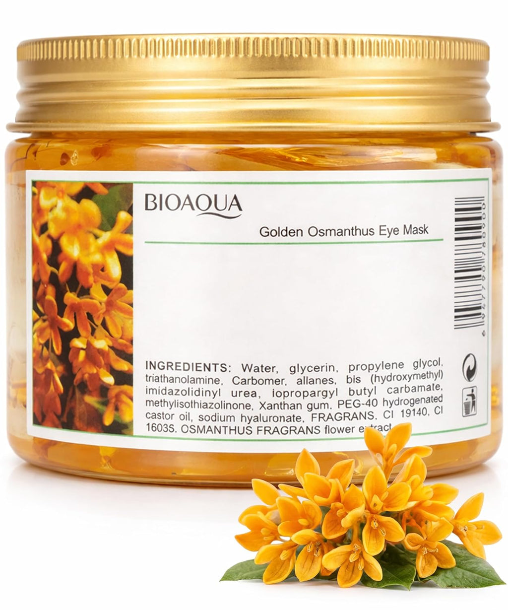 BIOAQUA Under Eye Patches - Collagen Under Eye Patches to Reduce the Look of Dark Circles & Puffy Eyes - Hydrating Osmanthus Lemon Gel Eye Mask, 80 Pcs