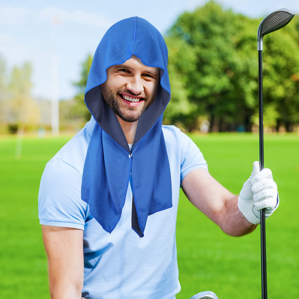 Sukeen Cooling Hoodie Towel, Cooling Towels for Neck and Face Quick Drying Absorbent, UV Protection Cooling Neck Wraps, Sport Workout Camping Cycling Cooling Towel