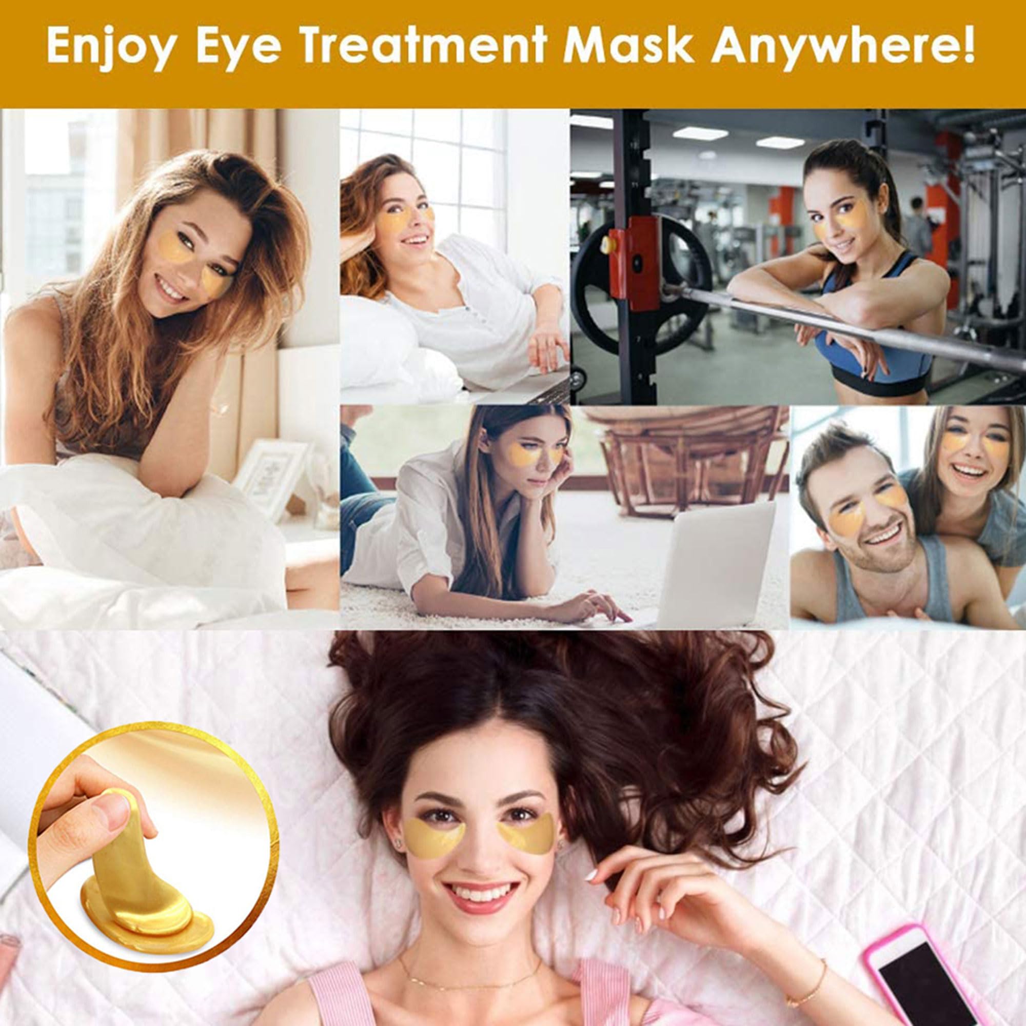 Lip Mask & Eye Mask - 30PCS Under Eye Patches Skincare for Puffy Eyes Bags Reducing Dark Circles,Collagen Hydrating Moisturizing Smoothing Gel Pads for Fade Fine Lines Anti-Aging Wrinkles Pink