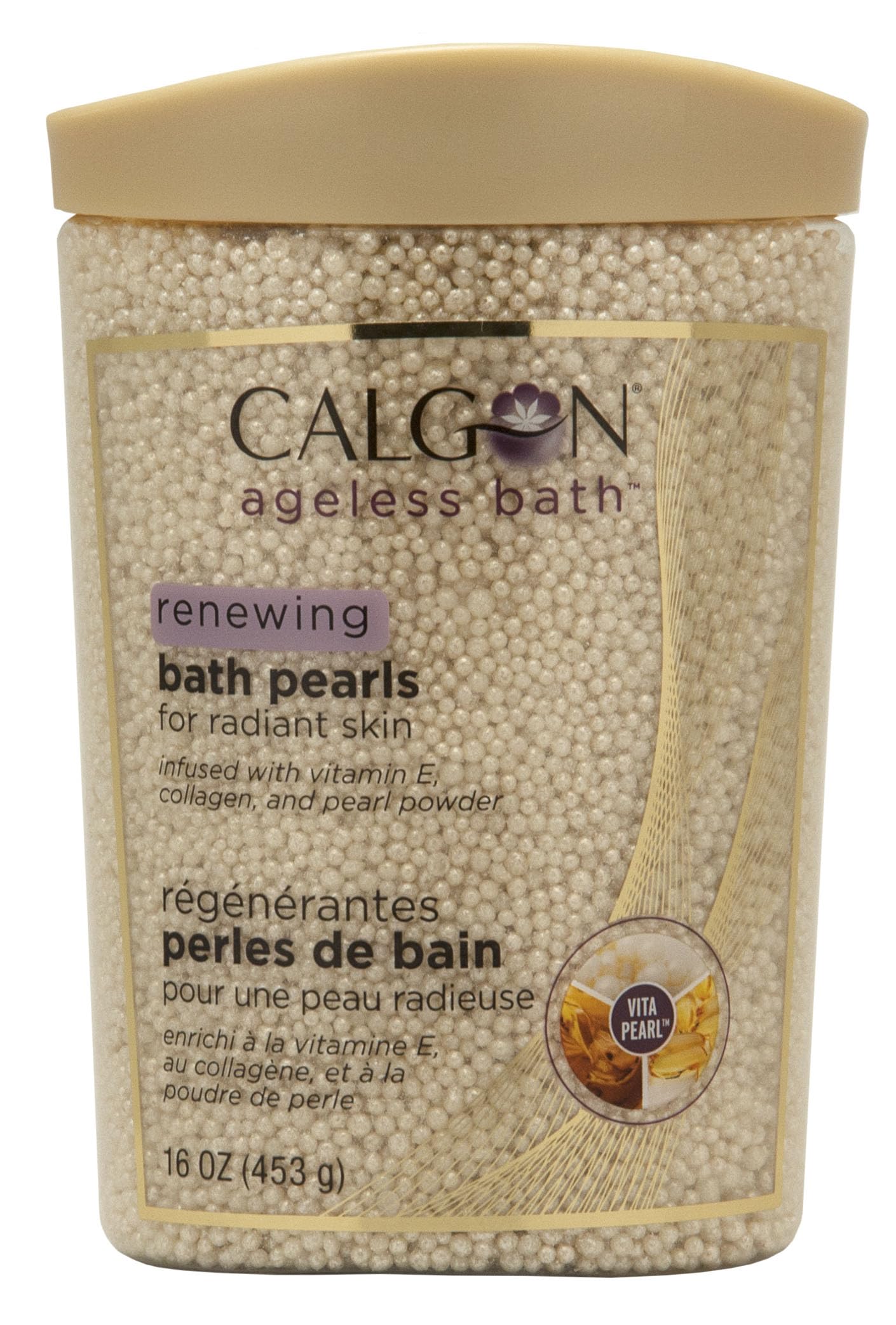 Calgon Ageless Bath Series Renewing Pearls, 16 oz.