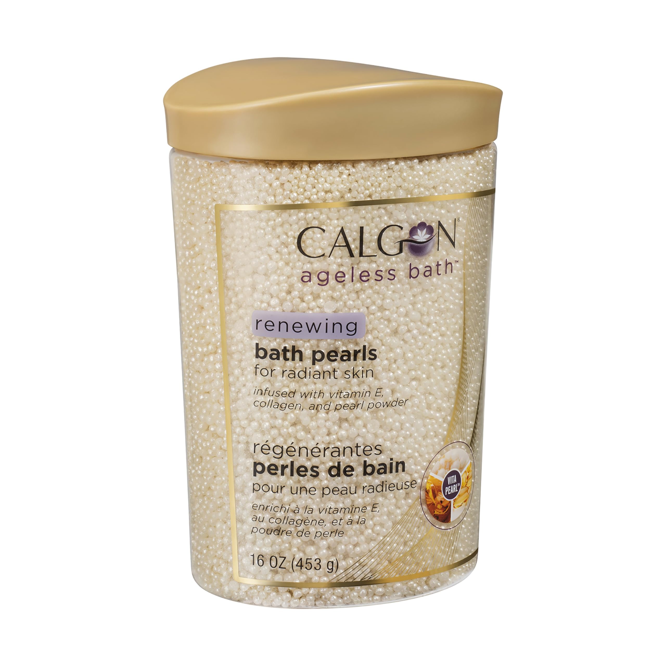 Calgon Ageless Bath Series Renewing Pearls, 16 oz.