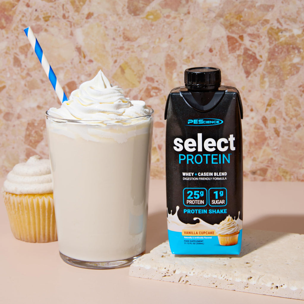 PEScience Select Protein Shake RTD, 25g Whey and Casein Blend, High Protein Drink, Gluten Free, Keto Friendly, 0g Sugar, Low Carb Ready to Drink Meal Replacement, Chocolate Truffle - Pack of 4