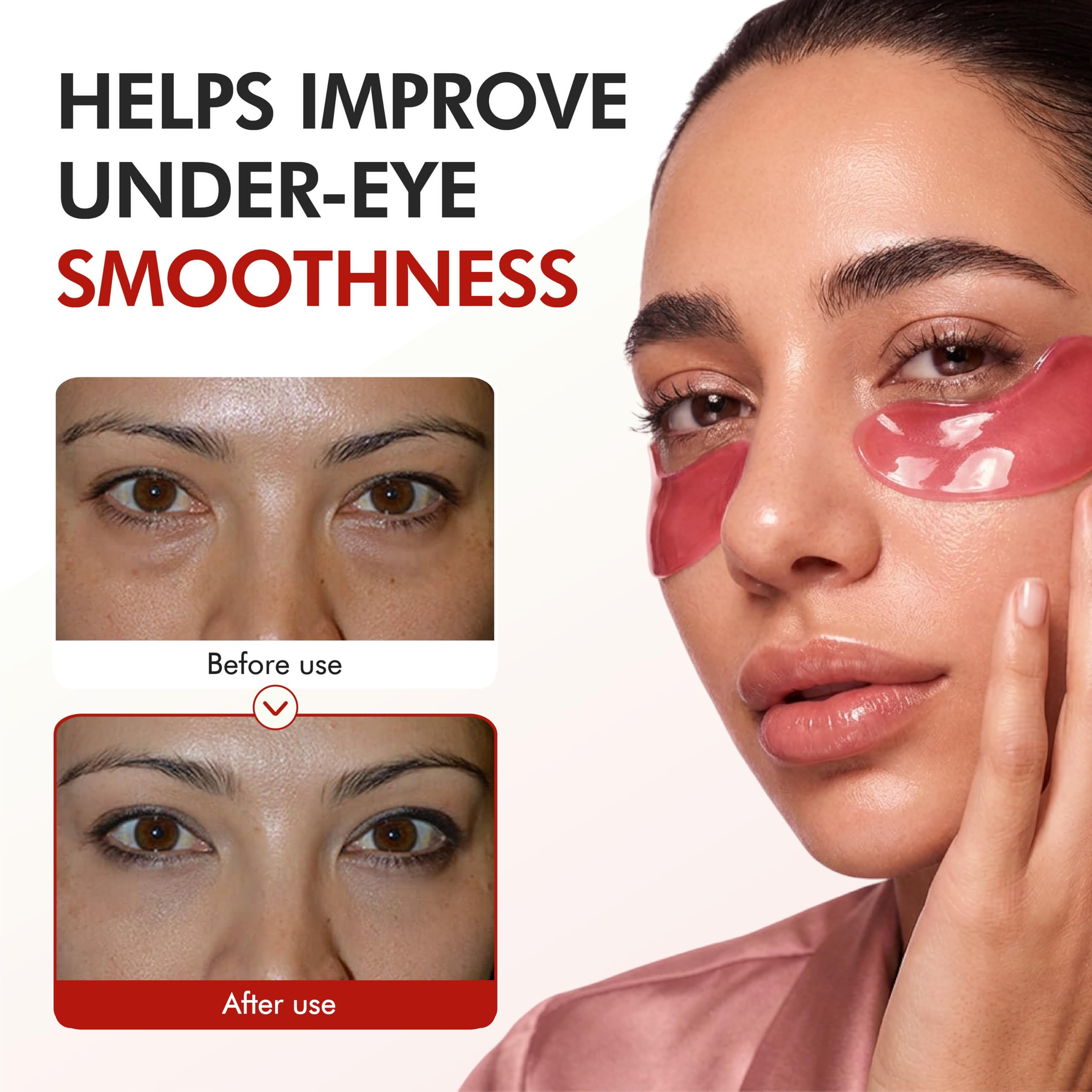 SpaScriptions Collagen Hydrogel Under Eye Patches - Anti-Wrinkle Eye Masks for Dark Circles & Puffiness, Firming & Hydrating Gel Eye Pads for Men & Women for Refreshing Daily Skin Care, 4 Pairs