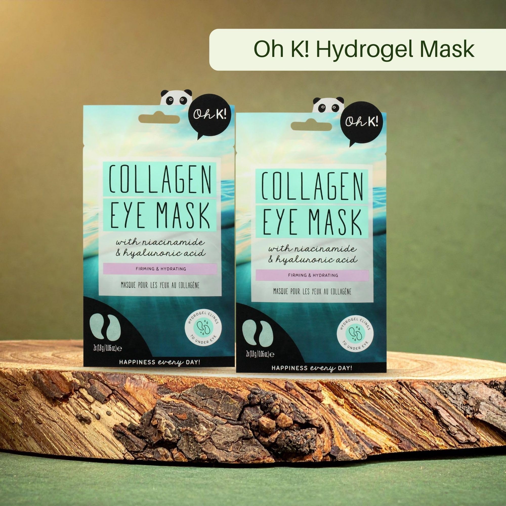 Oh K! Eye Mask - Rejuvenating - Hydrating Under Eye Patches - Depuffing Undereye Patches with Niacinamide - Hydrogel Mask for Dark Circles - 7 Pairs