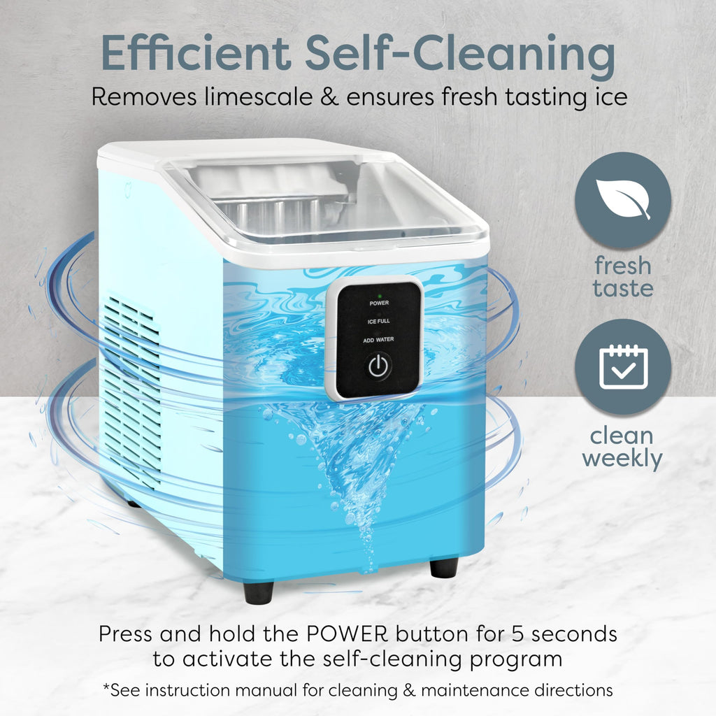 Igloo Automatic Self-Cleaning Portable Electric Countertop Ice Maker Machine with Handle, 26 Pounds in 24 Hours, 9 Ice Cubes Ready in 7 Minutes, with Ice Scoop and Basket