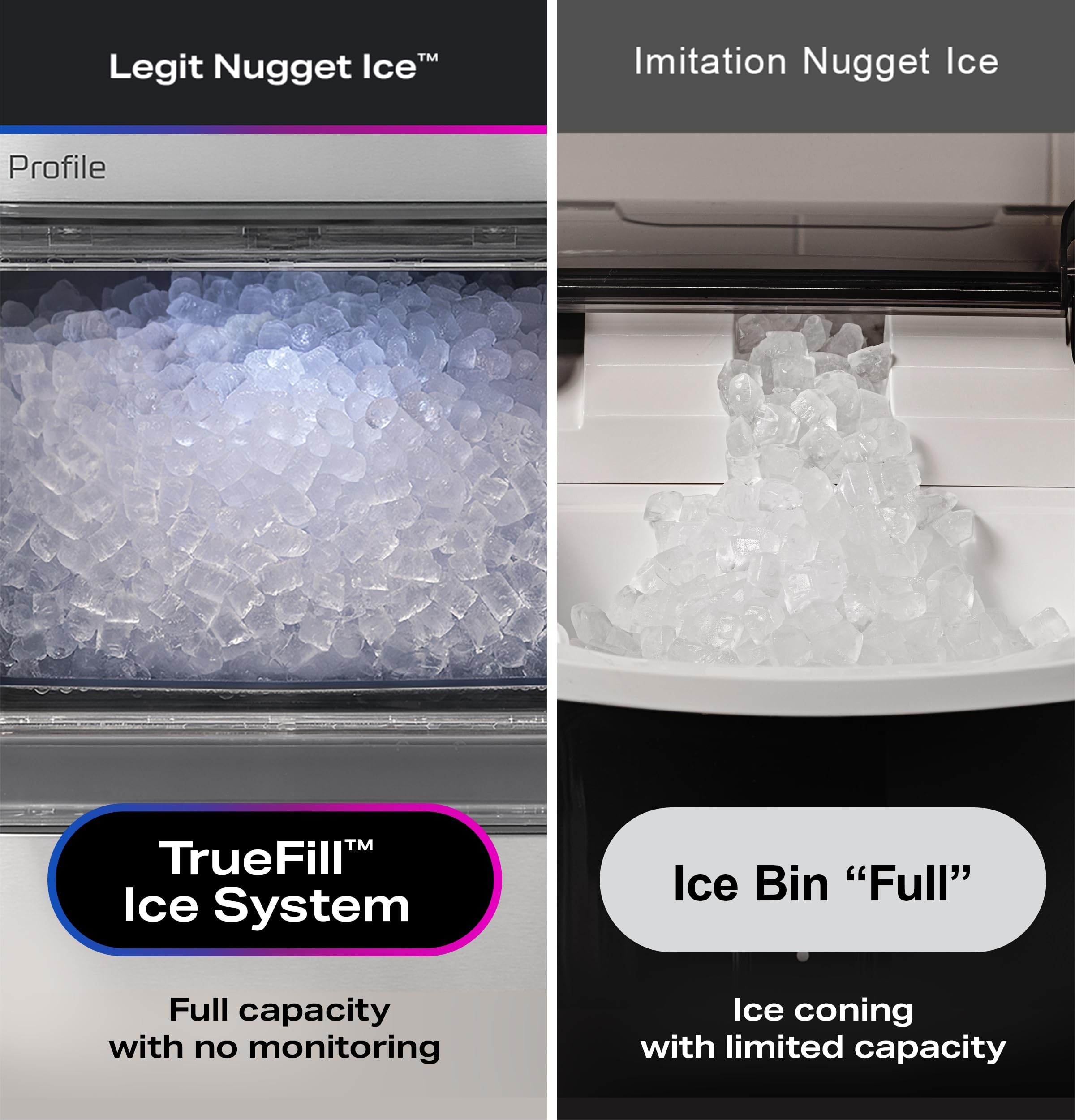 GE Profile Opal 2.0 Ultra Nugget Ice Maker with Scale Inhibiting Filter, Scoop Included, 38 lbs in 24 Hours, Pellet Ice Machine with WiFi & Smart Connected, Stainless Steel