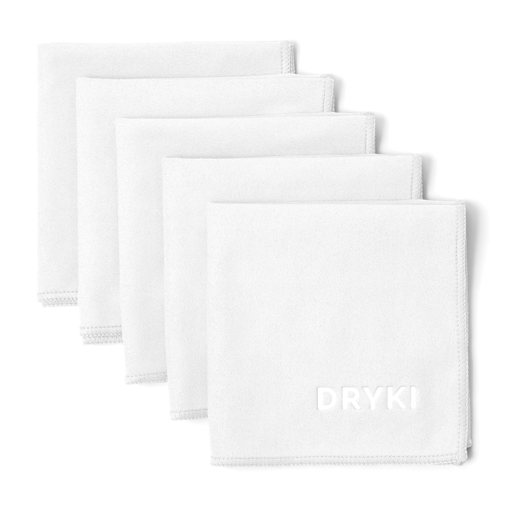 DRYKI Pocket-Sized Sweat Towels - The Original Sweat Absorbing Handkerchiefs - Quick-Dry Microfiber Sweat Rags for Face, Hands, & Body - Men & Women - Gym and Work (Moss Camo: 5 Pack)