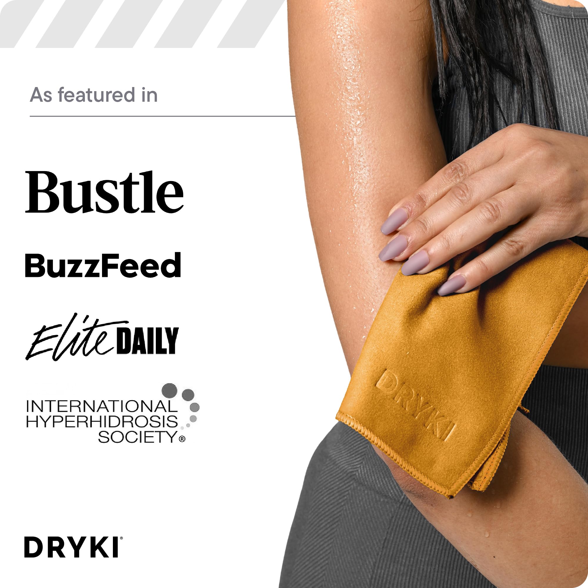 DRYKI Pocket-Sized Sweat Towels - The Original Sweat Absorbing Handkerchiefs - Quick-Dry Microfiber Sweat Rags for Face, Hands, & Body - Men & Women - Gym and Work (Moss Camo: 5 Pack)