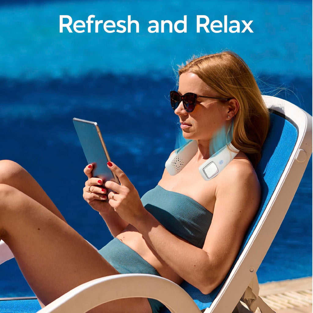 Arctic Air Freedom Personal Air Cooler - Portable 3-Speed Neck Fan, Hands-Free Wearable Design, Lightweight, Cordless And Rechargeable