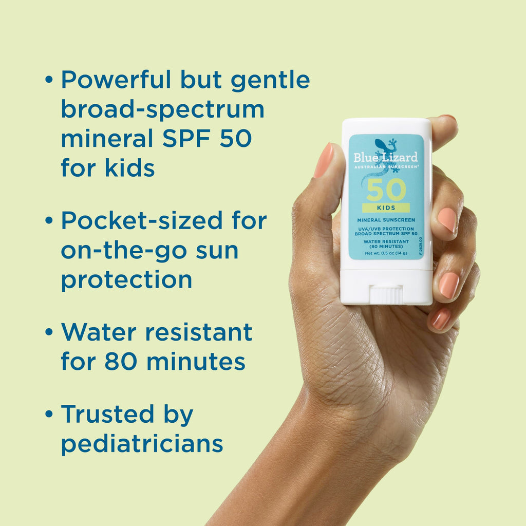 Blue Lizard Kids Mineral Sunscreen Spray SPF 50+, Brand, Broad-Spectrum UVA/UVB Protection, Water-Resistant, Zinc Oxide Formula, 5 fl oz