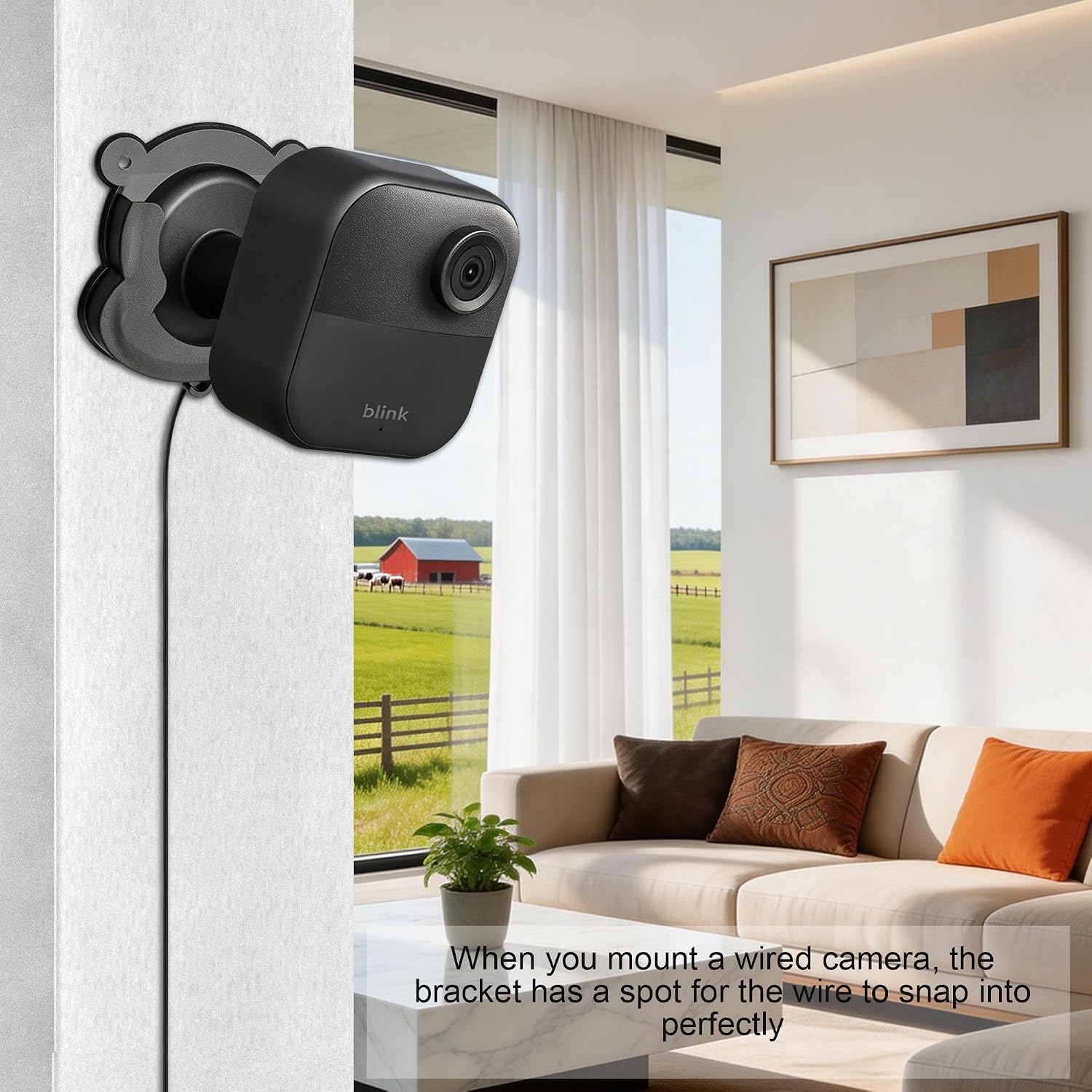 3 Pack Blink Camera No Drill No Screws Wall Mount Bracket, Strong Adhesive Wall Mount for Blink Outdoor 4, Outdoor 2K+, Mini, Mini 2K+, Ring Indoor Cam-Black