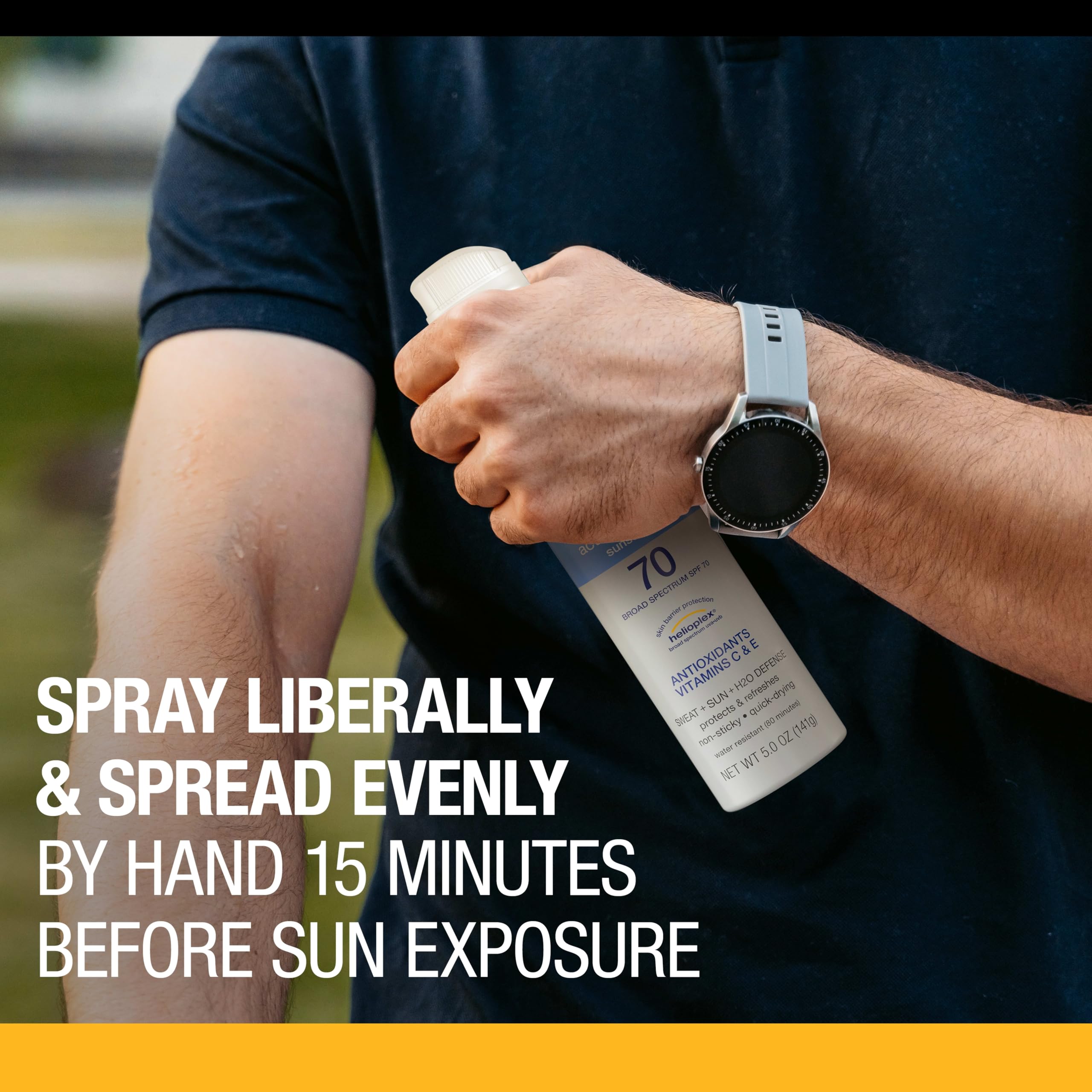 Neutrogena, Sport Face Sunscreen SPF 70+, Oil-Free, Sweat and Water-Resistant, Broad-Spectrum UVA/UVB, 2.5 Fl Oz