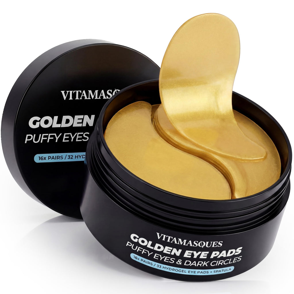 Vitamasques Lavender Hydrogel Eye Pads For Puffy Eyes & Dark Circles - Refresh in 15 minutes - Formulated in Korea - 16 Pairs / 32 HydroGel Eye Pads