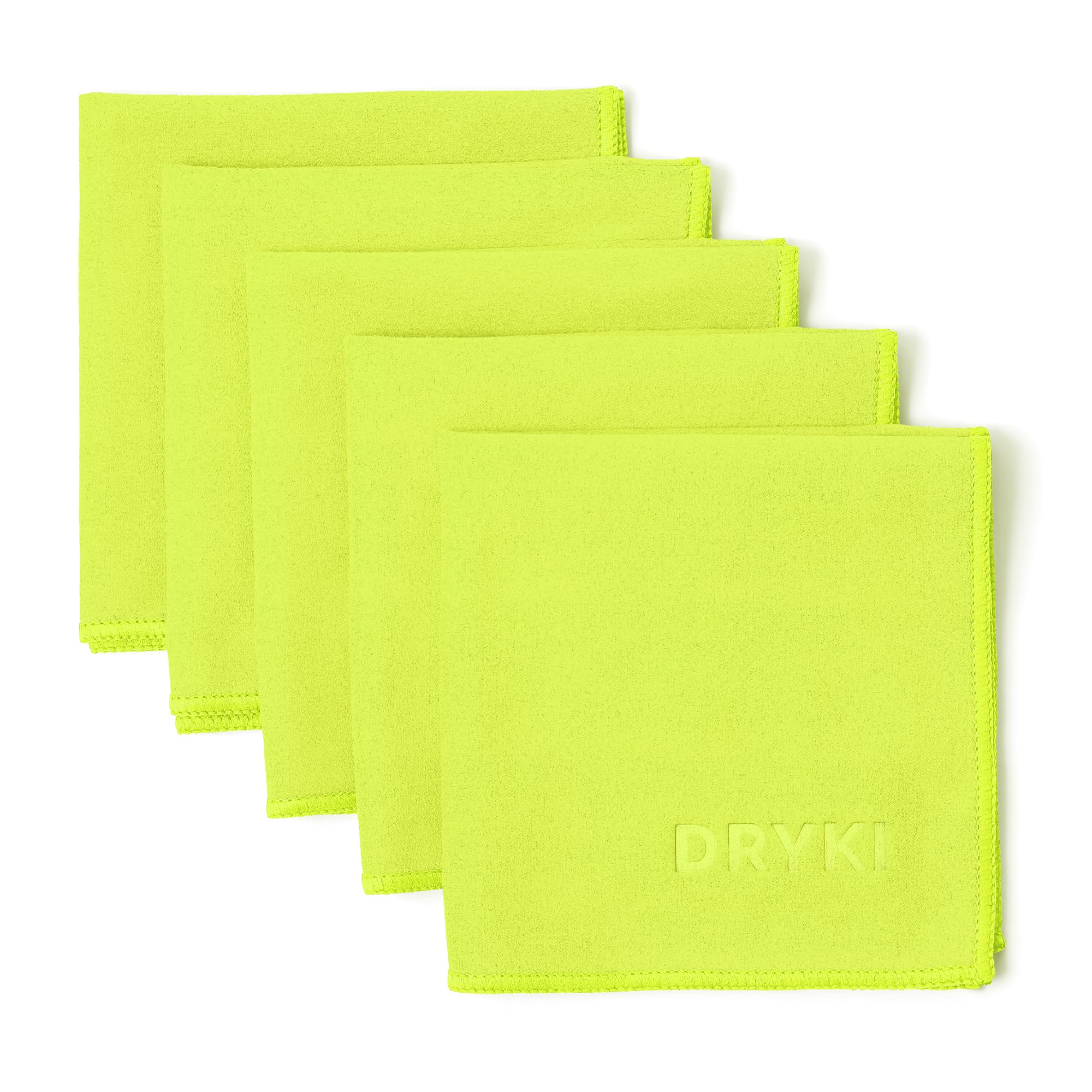DRYKI Pocket-Sized Sweat Towels - The Original Sweat Absorbing Handkerchiefs - Quick-Dry Microfiber Sweat Rags for Face, Hands, & Body - Men & Women - Gym and Work (Moss Camo: 5 Pack)
