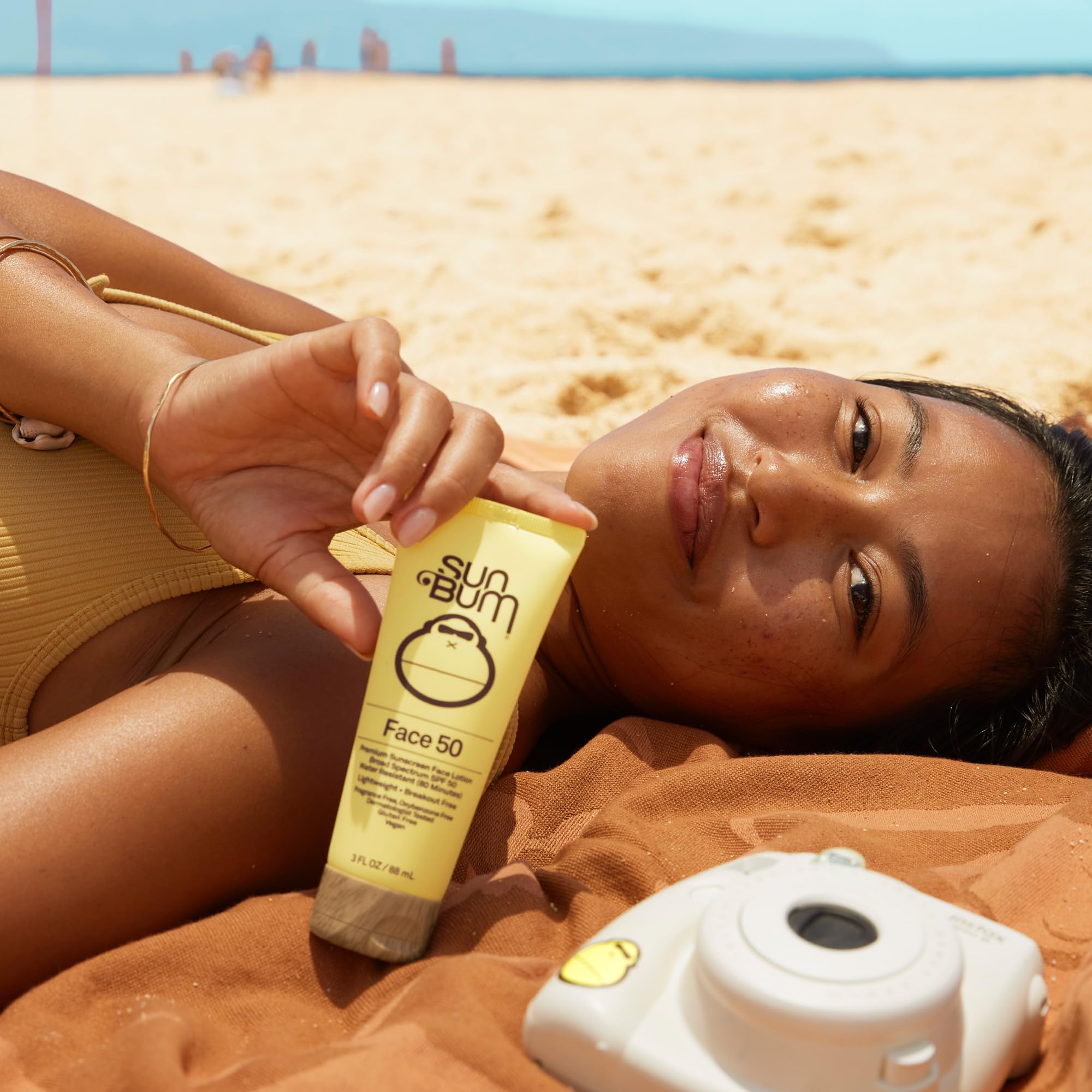 Sun Bum Original SPF 50 Sunscreen Face Lotion - Broad Spectrum Moisturizing Facial Sunscreen with Vitamin E - Travel Size - 3 oz