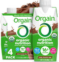 Orgain Organic Nutritional Shake, Creamy Chocolate Fudge - Meal Replacement, 16g Protein, 20 Vitamins & Minerals, Gluten & Soy Free, Kosher, Non-GMO, Packaging May Vary, 11 Fl Oz (Pack of 4)