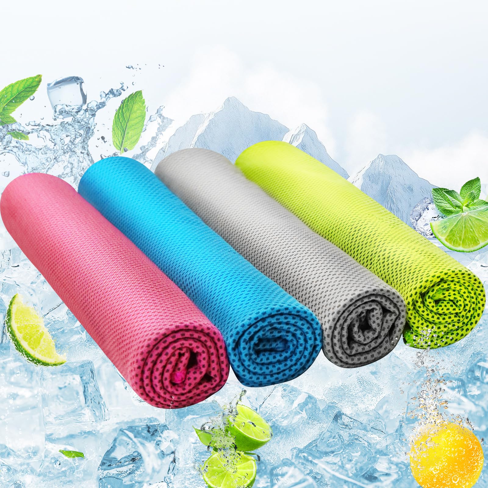 Cooling Towel (40"x12") - for Neck/Face, Ice Towel,Chilly Towel, Cooling Neck Wraps for Hot Weather Instant Chill, Soft Microfiber for Yoga, Gym, Golf, Running,Workout, Outdoor Sports, Hiking