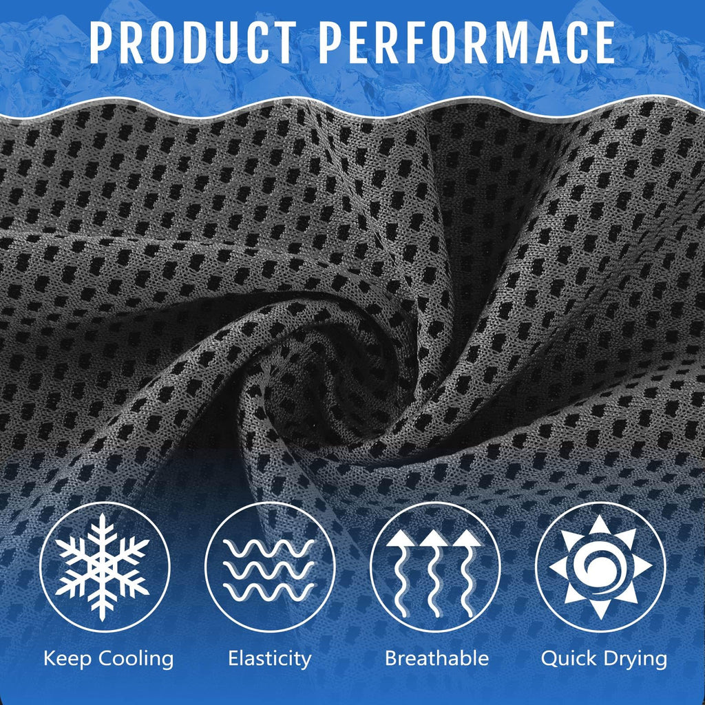 Hosuly 12 Pieces Cooling Towels, 40 x 12 Inch Ice Cool Towel for Neck and Face Microfiber Soft Breathable Chilly Rags for Yoga, Sports, Golf, Gym, Running, Workout(Purple)
