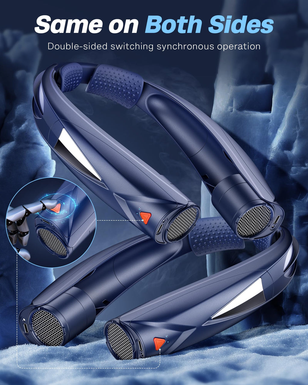 Laimiod Neck Fan - Portable Neck Fan with LED Book Light, 6-20h Long Battery Life, 6 Speeds Adjustable, USB-C Rechargeable, Hands-Free Wearable Fan, Cooling Personal Fan Gifts for Men Women Dad Mom | Comfortable Silicone Made, 6-20 Hours Long Lasting, 6 A