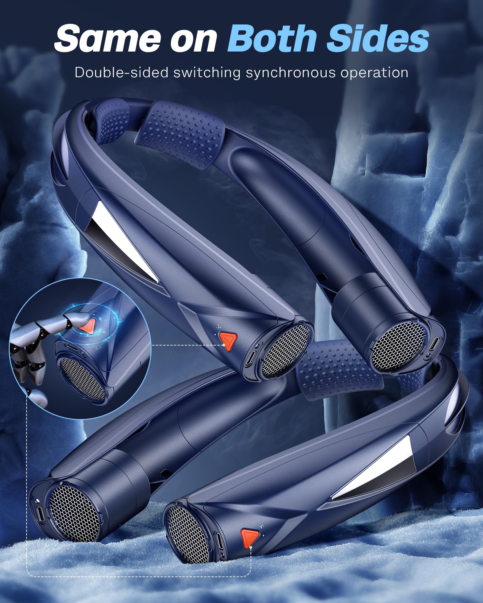 Laimiod Neck Fan - Portable Neck Fan with LED Book Light, 6-20h Long Battery Life, 6 Speeds Adjustable, USB-C Rechargeable, Hands-Free Wearable Fan, Cooling Personal Fan Gifts for Men Women Dad Mom | Comfortable Silicone Made, 6-20 Hours Long Lasting, 6 A
