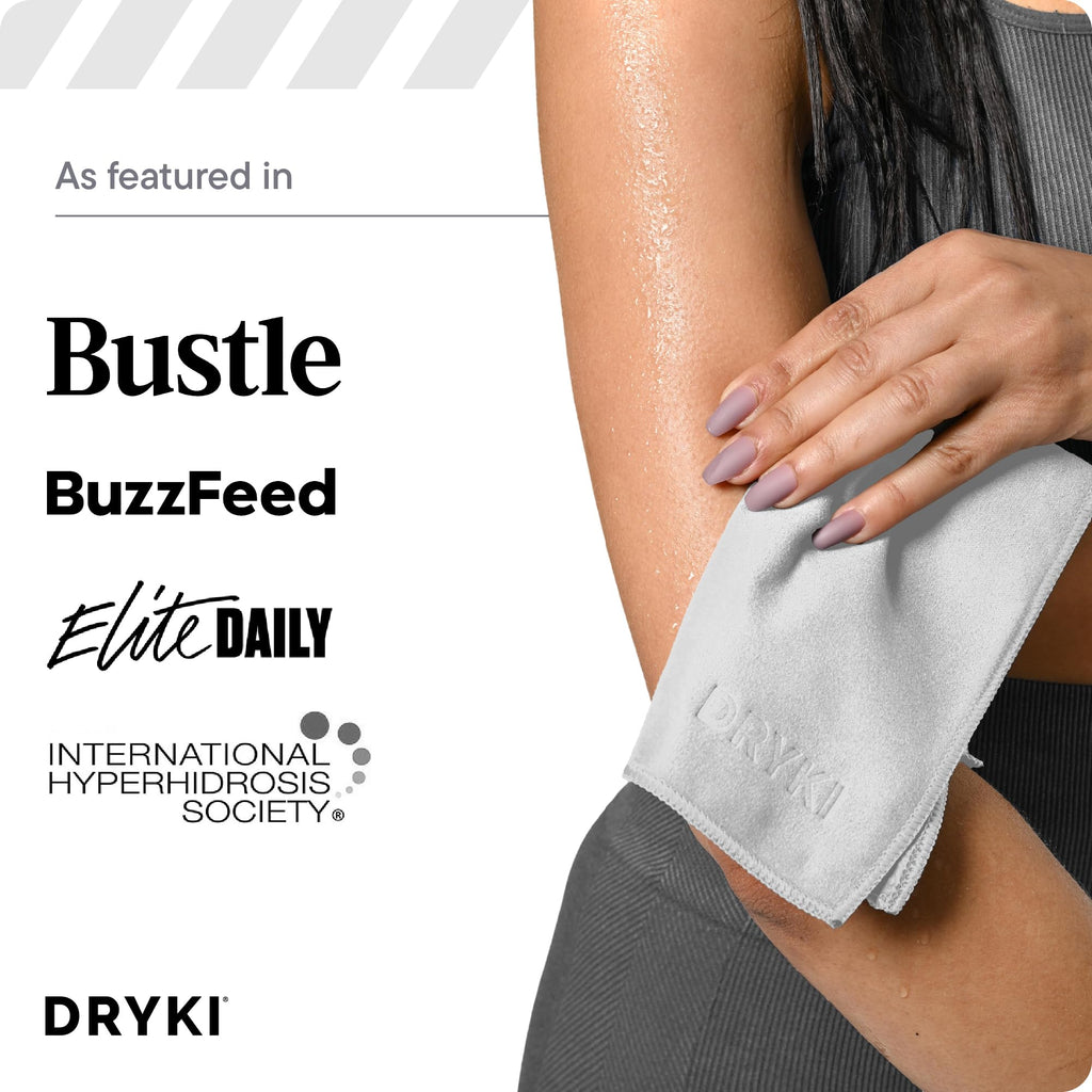 DRYKI Pocket-Sized Sweat Towels - The Original Sweat Absorbing Handkerchiefs - Quick-Dry Microfiber Sweat Rags for Face, Hands, & Body - Men & Women - Gym and Work (Moss Camo: 5 Pack)