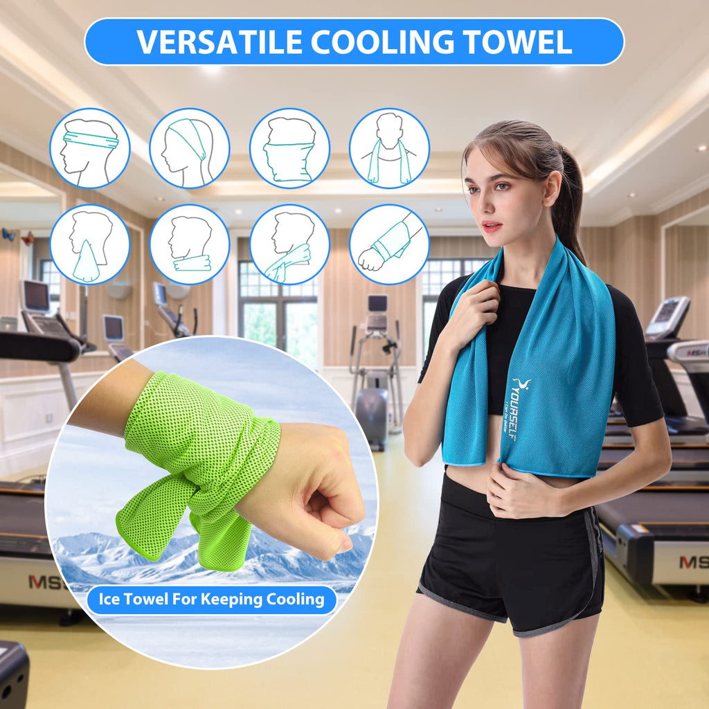 SYOURSELF Cooling Towel, Cooling Towels for Neck,40" x 12"Ice Towel for Instant Cooling Relief, Soft Breathable Chilly Towel, Perfect Yoga, Golf, Sports, Gym, Workout, Athletes Towel (1PC-Orange)