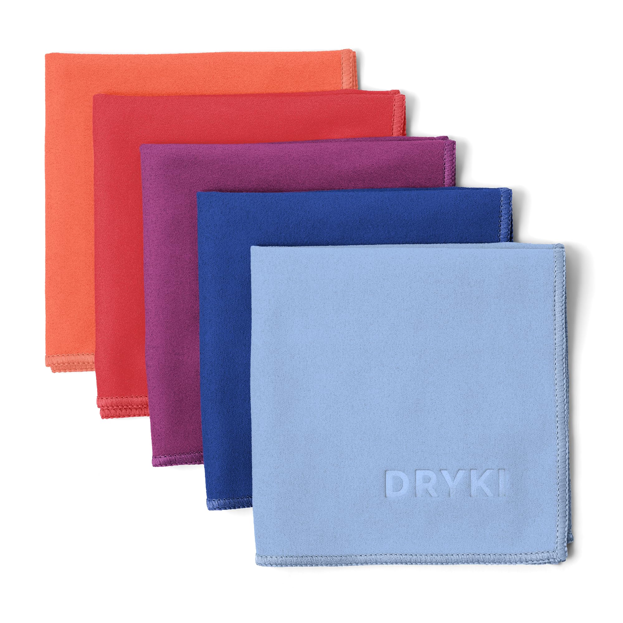 DRYKI Pocket-Sized Sweat Towels - The Original Sweat Absorbing Handkerchiefs - Quick-Dry Microfiber Sweat Rags for Face, Hands, & Body - Men & Women - Gym and Work (Moss Camo: 5 Pack)