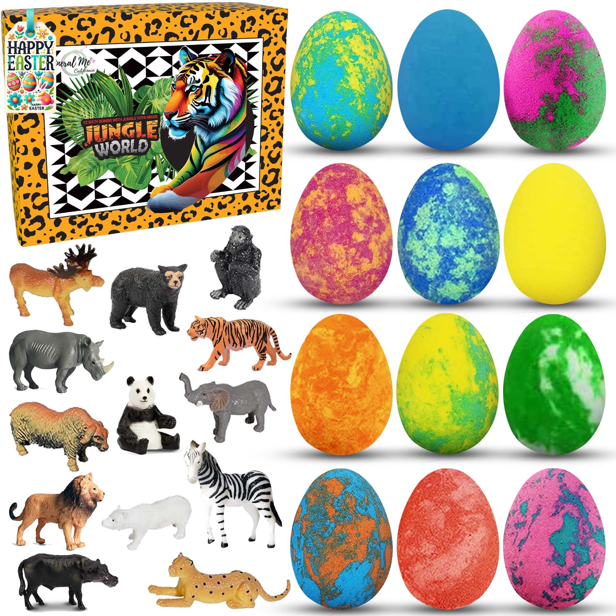 Bath Bombs for Kids with Surprise Toys Inside Plus Dinosaur Puzzle - Set of 9 Organic Dino Egg Bath Bombs, Gentle and Kids Safe, Fizzy Balls with Rich Bubbles, Birthday Gifts for Boys, Girls