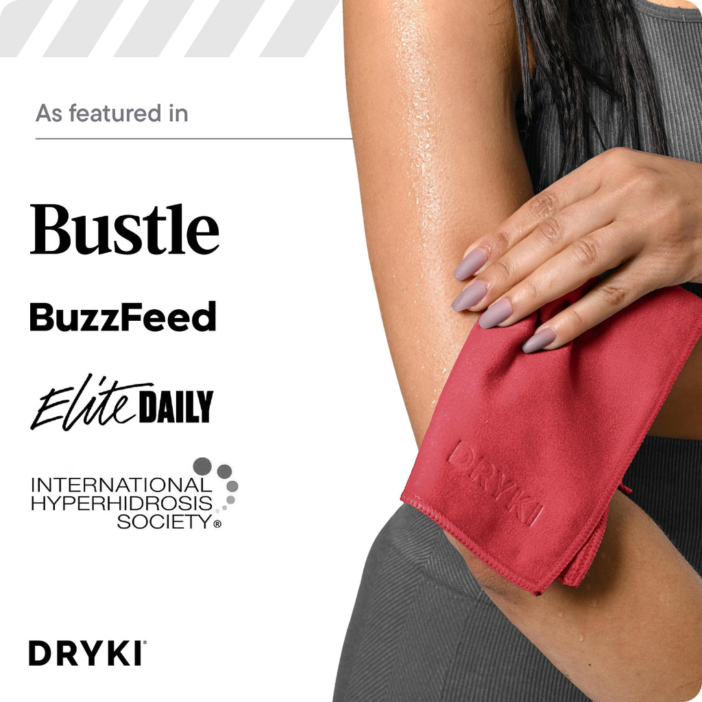 DRYKI Pocket-Sized Sweat Towels - The Original Sweat Absorbing Handkerchiefs - Quick-Dry Microfiber Sweat Rags for Face, Hands, & Body - Men & Women - Gym and Work (Moss Camo: 5 Pack)
