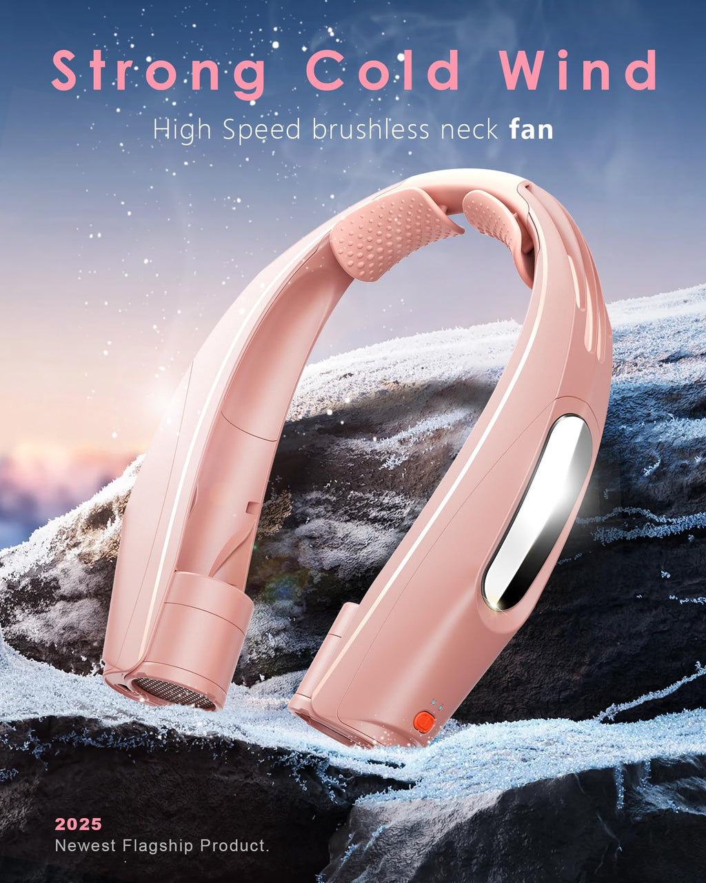 ZEEFO Portable Neck Fan, Hands Free Personal Fan- 6000mAh Battery Operated, USB Rechargeable Fan with 6 Adjustable Speeds, Cooling Wearable Fan for Home, Office, Outdoor, Trave-White