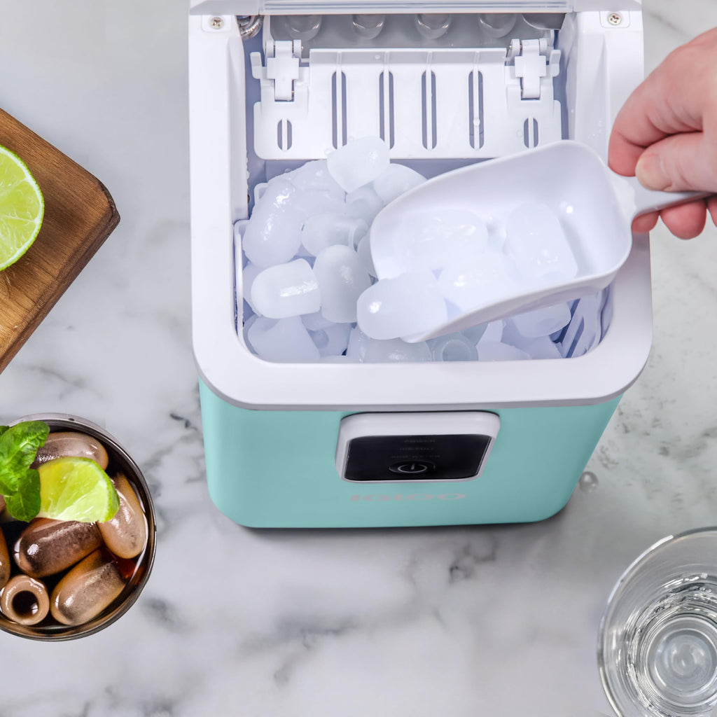 Igloo Automatic Self-Cleaning Portable Electric Countertop Ice Maker Machine with Handle, 26 Pounds in 24 Hours, 9 Ice Cubes Ready in 7 Minutes, with Ice Scoop and Basket