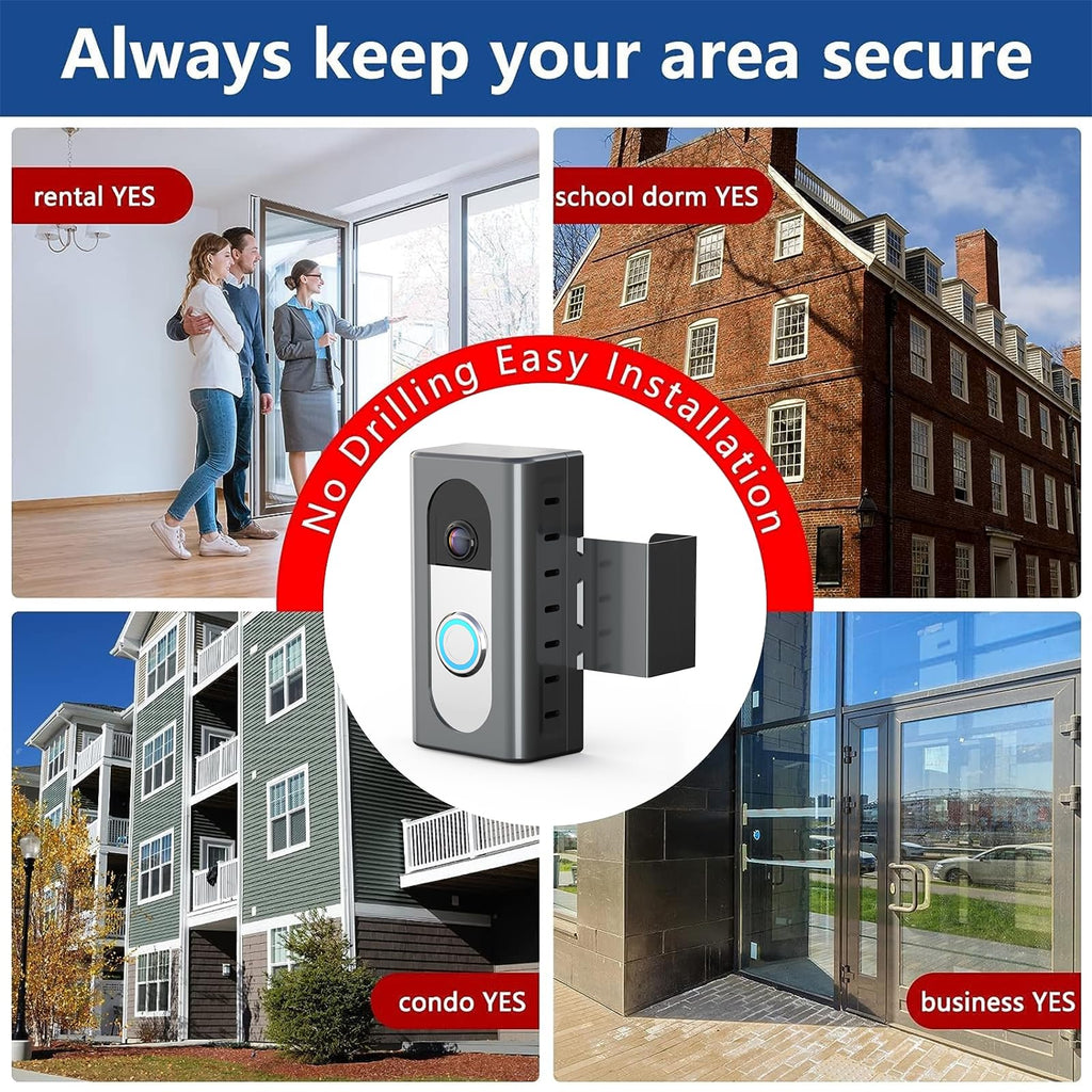 KIMILAR Anti-Theft Video Doorbell Mount Compatible with Ring/Blink Wireless Video Doorbell, Adjustable Mounting Bracket Accessories for Houses, Apartments, Businesses, Not for Blink 2nd Gen