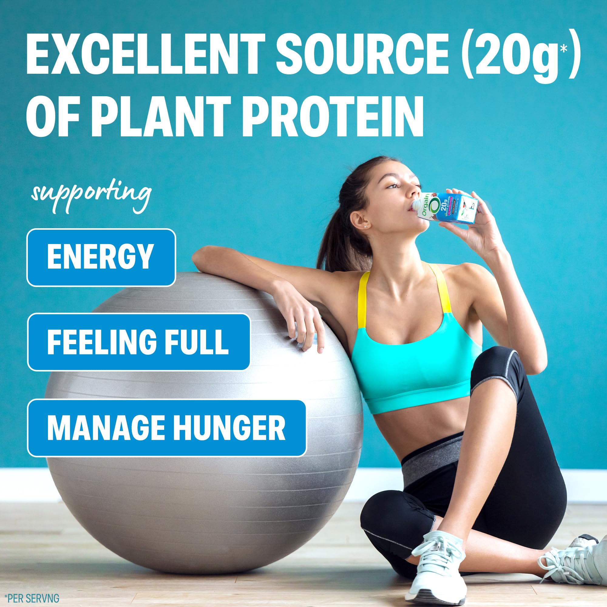 Orgain Organic Vegan Protein Shake, Creamy Chocolate - 20g Plant Based Protein, Ready to Drink, Fruits & Vegetables, Gluten Free, Kosher, No Soy or Dairy Ingredients, 11 Fl Oz (Pack of 12)