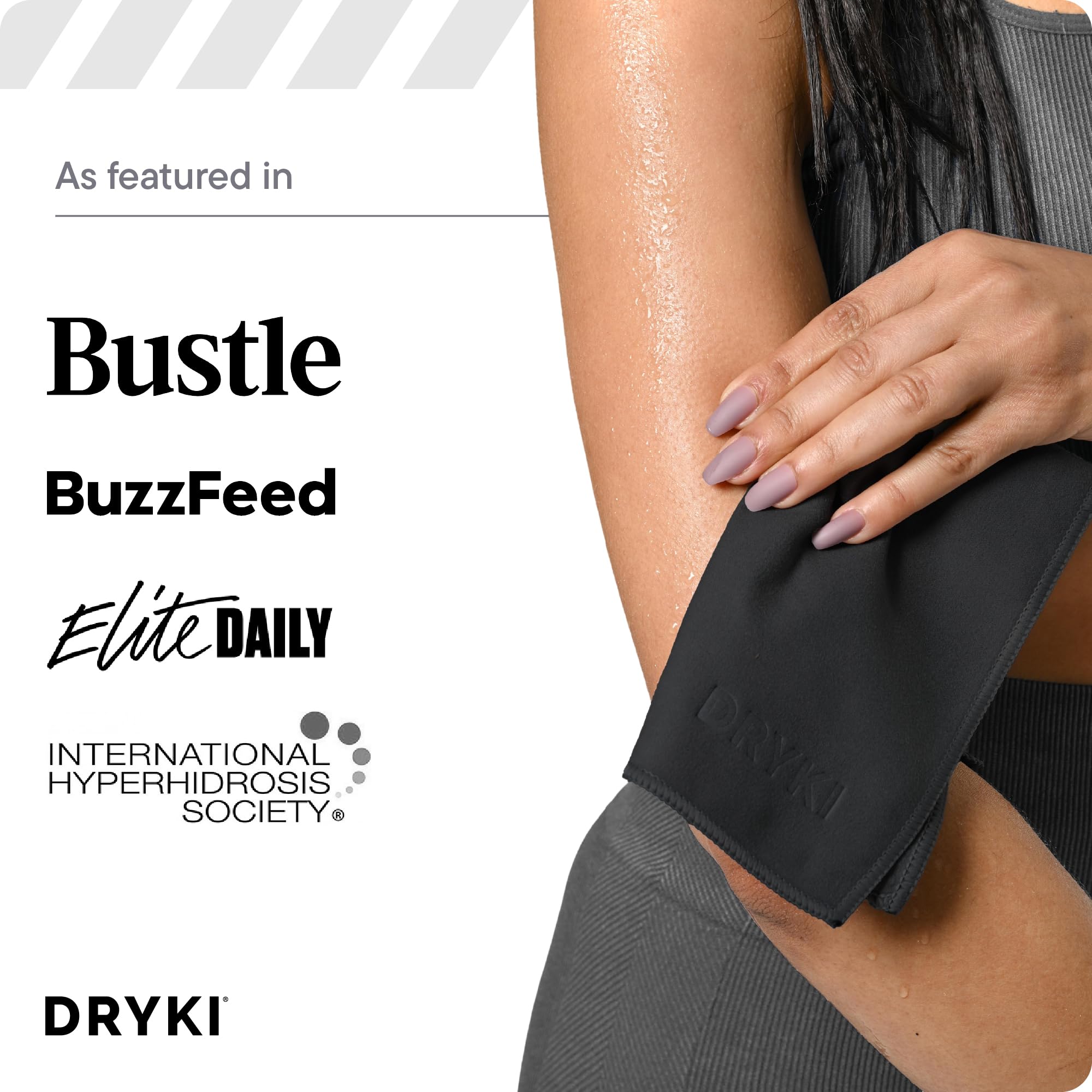 DRYKI Pocket-Sized Sweat Towels - The Original Sweat Absorbing Handkerchiefs - Quick-Dry Microfiber Sweat Rags for Face, Hands, & Body - Men & Women - Gym and Work (Moss Camo: 5 Pack)