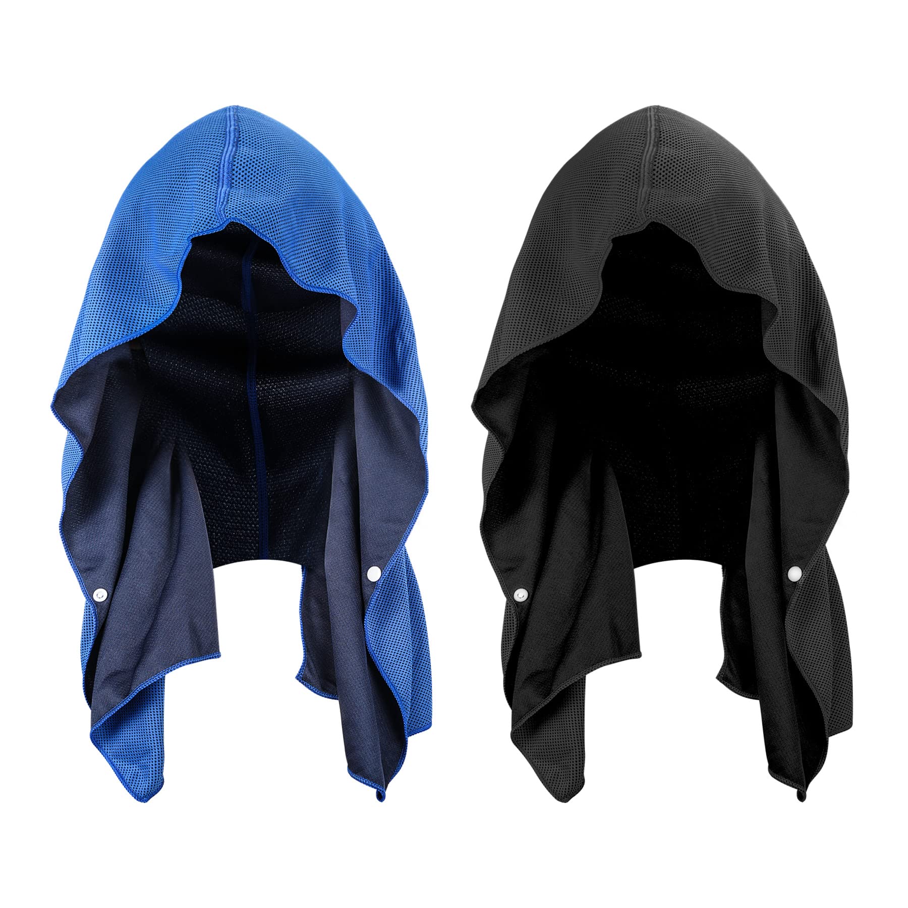 Sukeen Cooling Hoodie Towel, Cooling Towels for Neck and Face Quick Drying Absorbent, UV Protection Cooling Neck Wraps, Sport Workout Camping Cycling Cooling Towel
