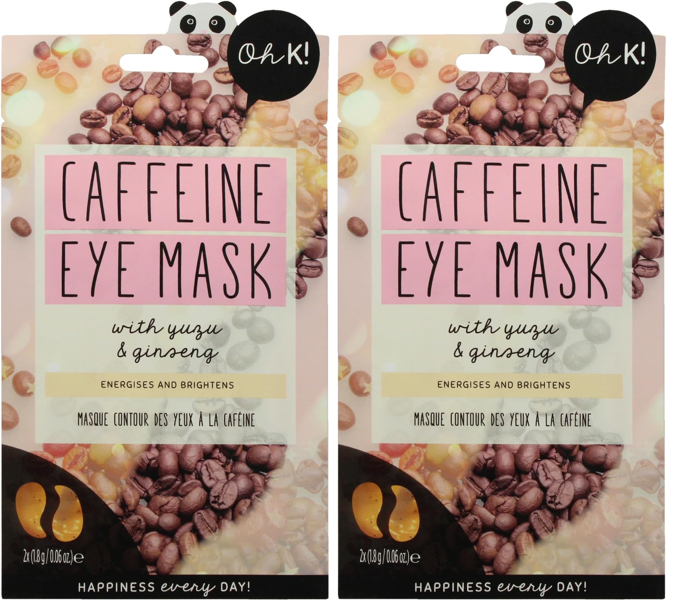 Oh K! Eye Mask - Rejuvenating - Hydrating Under Eye Patches - Depuffing Undereye Patches with Niacinamide - Hydrogel Mask for Dark Circles - 7 Pairs