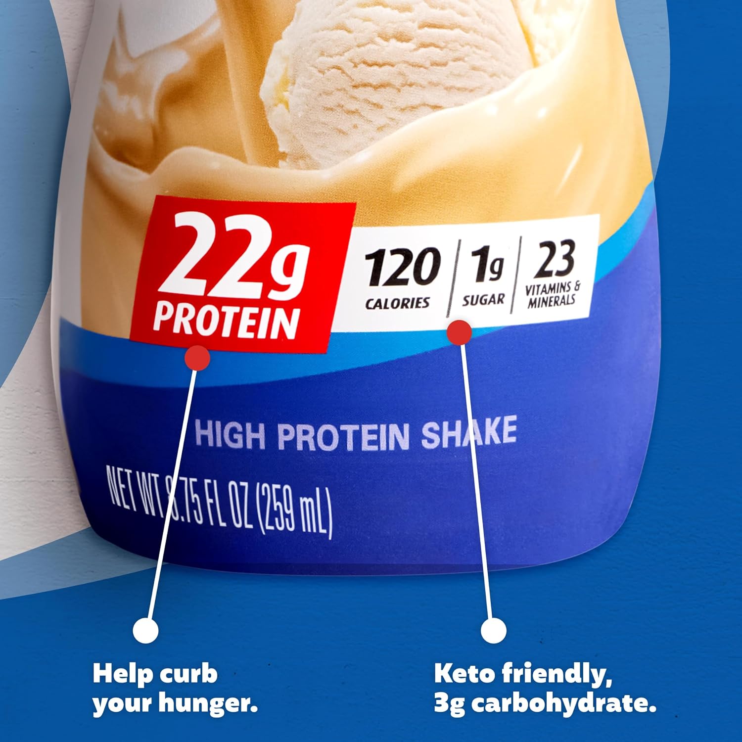 Premier Protein Shake MINIs, Vanilla, 22g Protein, 120 Calories, 1g Sugar, 8.75fl oz, Pack of 12 & Premier Liquid Protein Shake, Caramel, 30g Protein, 1g Sugar, 24 Vitamins & Minerals