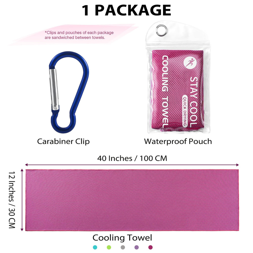 Cooling Towels - 5 Pack Gym Towels, Gym Towel for Working Out, Yoga Towel, Quick Dry Towel for Running, Camping, Fitness & More Activities