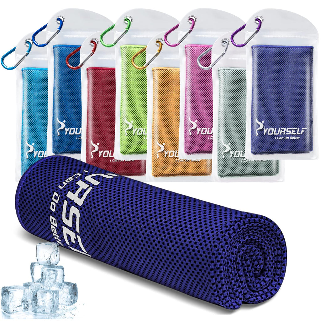 SYOURSELF Cooling Towel, Cooling Towels for Neck,40" x 12"Ice Towel for Instant Cooling Relief, Soft Breathable Chilly Towel, Perfect Yoga, Golf, Sports, Gym, Workout, Athletes Towel (1PC-Orange)