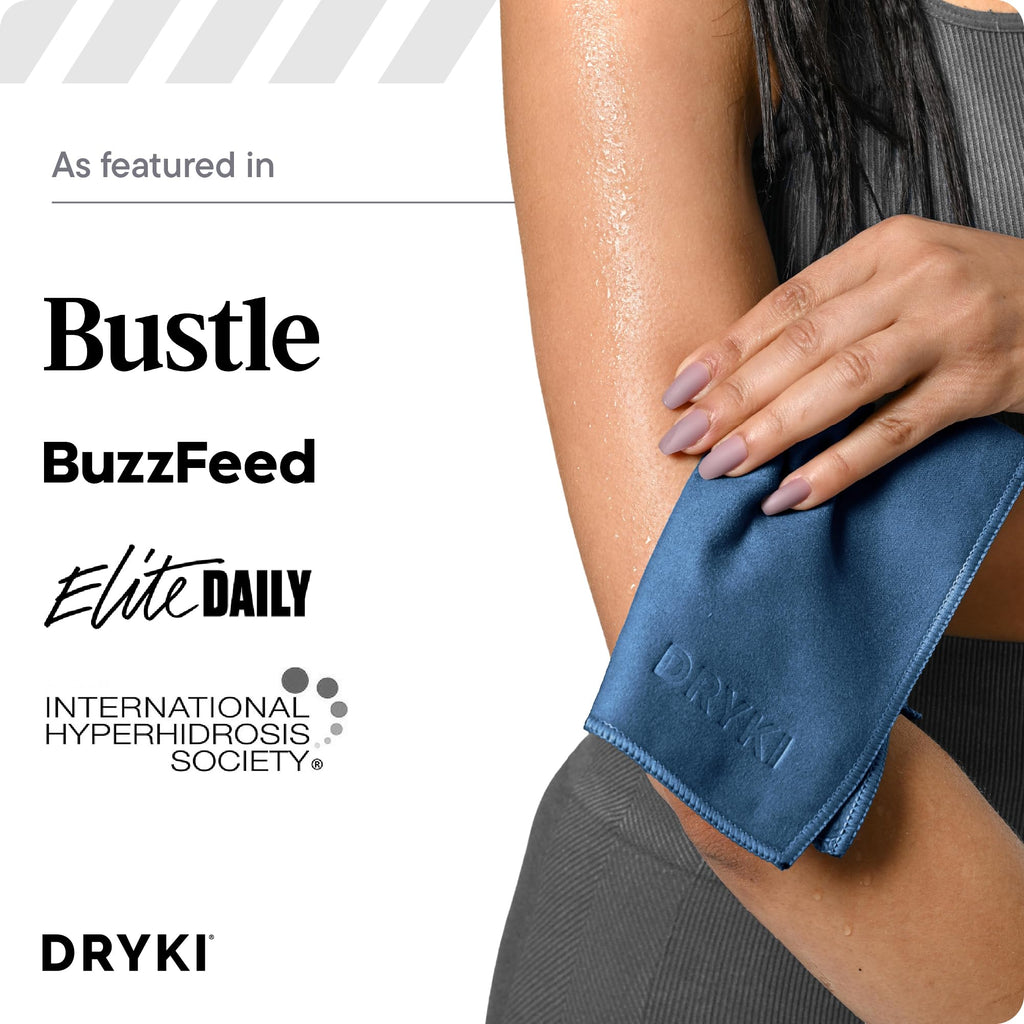 DRYKI Pocket-Sized Sweat Towels - The Original Sweat Absorbing Handkerchiefs - Quick-Dry Microfiber Sweat Rags for Face, Hands, & Body - Men & Women - Gym and Work (Moss Camo: 5 Pack)
